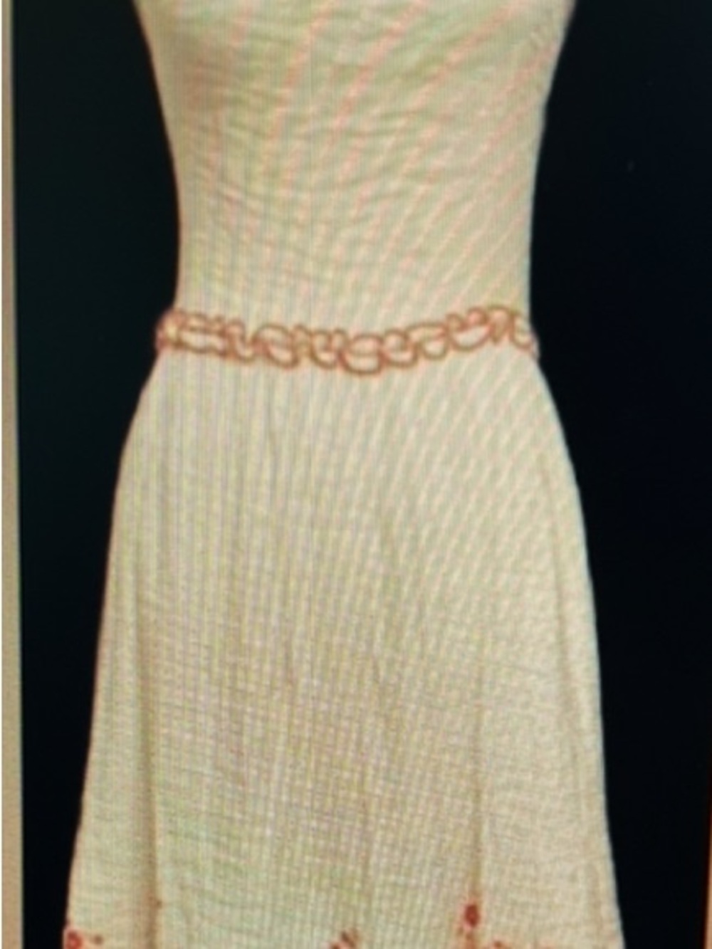 Max Edition White Maxi Dress with Colorful Floral Border